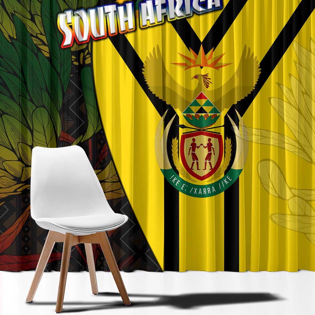 South Africa Coat Of Arms Window Curtain Protea Unity Heritage