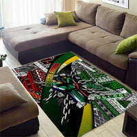 South Africa Never Give Up Area Rug SA Fist of Freedom