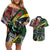 South Africa Never Give Up Couples Matching Off Shoulder Short Dress and Hawaiian Shirt SA Fist of Freedom