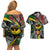 South Africa Never Give Up Couples Matching Off Shoulder Short Dress and Hawaiian Shirt SA Fist of Freedom
