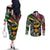 South Africa Never Give Up Couples Matching Off The Shoulder Long Sleeve Dress and Long Sleeve Button Shirt SA Fist of Freedom