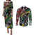 South Africa Never Give Up Couples Matching Puletasi and Long Sleeve Button Shirt SA Fist of Freedom