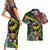 South Africa Never Give Up Couples Matching Short Sleeve Bodycon Dress and Hawaiian Shirt SA Fist of Freedom
