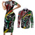 South Africa Never Give Up Couples Matching Short Sleeve Bodycon Dress and Long Sleeve Button Shirt SA Fist of Freedom