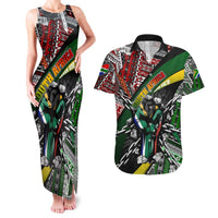 South Africa Never Give Up Couples Matching Tank Maxi Dress and Hawaiian Shirt SA Fist of Freedom