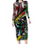 South Africa Never Give Up Family Matching Long Sleeve Bodycon Dress and Hawaiian Shirt SA Fist of Freedom