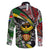 South Africa Never Give Up Family Matching Off Shoulder Maxi Dress and Hawaiian Shirt SA Fist of Freedom