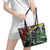South Africa Never Give Up Leather Tote Bag SA Fist of Freedom