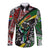 South Africa Never Give Up Long Sleeve Button Shirt SA Fist of Freedom