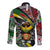 South Africa Never Give Up Long Sleeve Button Shirt SA Fist of Freedom