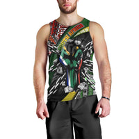 South Africa Never Give Up Men Tank Top SA Fist of Freedom