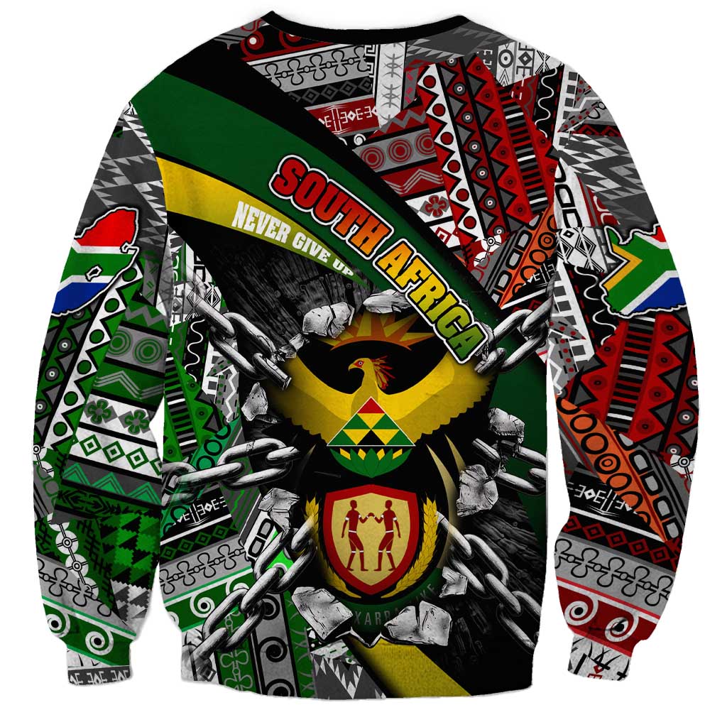 South Africa Never Give Up Sweatshirt SA Fist of Freedom