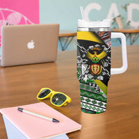 South Africa Never Give Up Tumbler With Handle SA Fist of Freedom