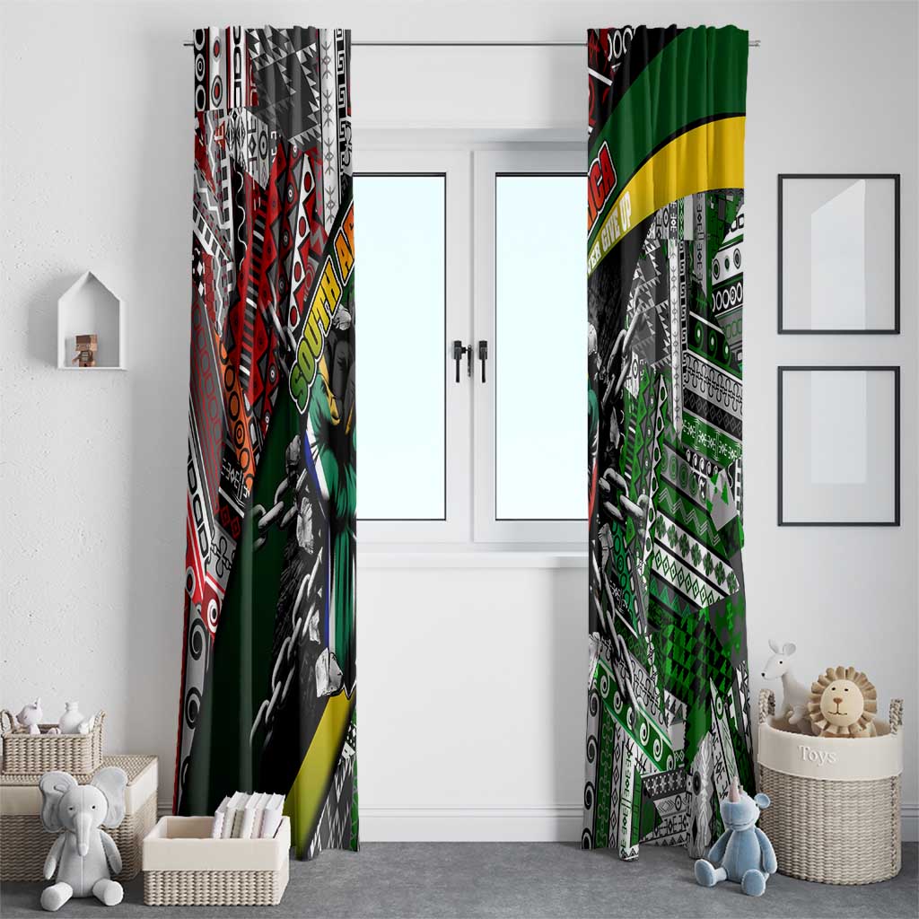 South Africa Never Give Up Window Curtain SA Fist of Freedom
