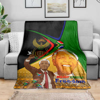 Nelson Mandela Happy Freedom Day Blanket South Africa Heritage Victory Art