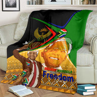 Nelson Mandela Happy Freedom Day Blanket South Africa Heritage Victory Art