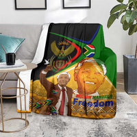 Nelson Mandela Happy Freedom Day Blanket South Africa Heritage Victory Art