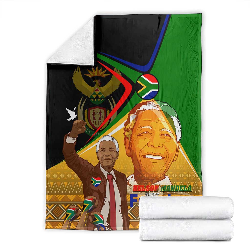 Nelson Mandela Happy Freedom Day Blanket South Africa Heritage Victory Art
