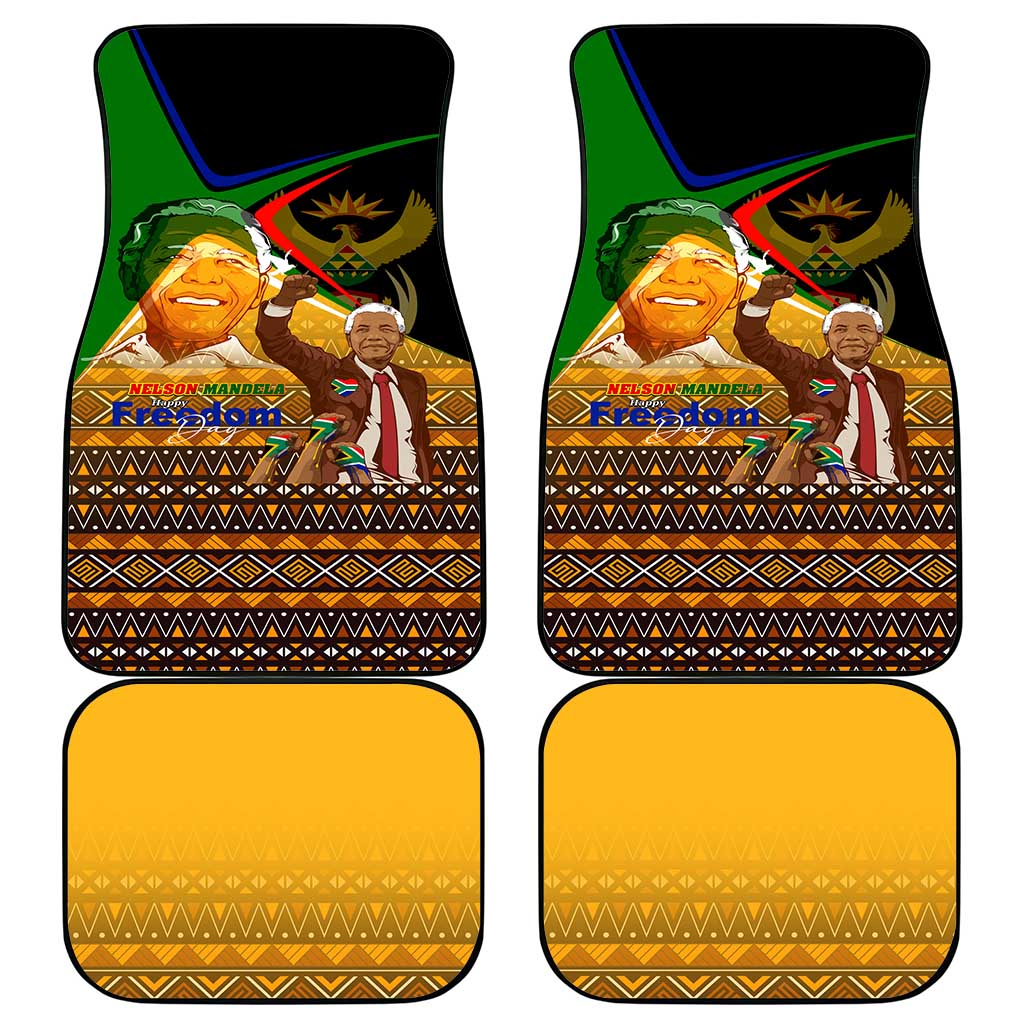 Nelson Mandela Happy Freedom Day Car Mats South Africa Heritage Victory Art