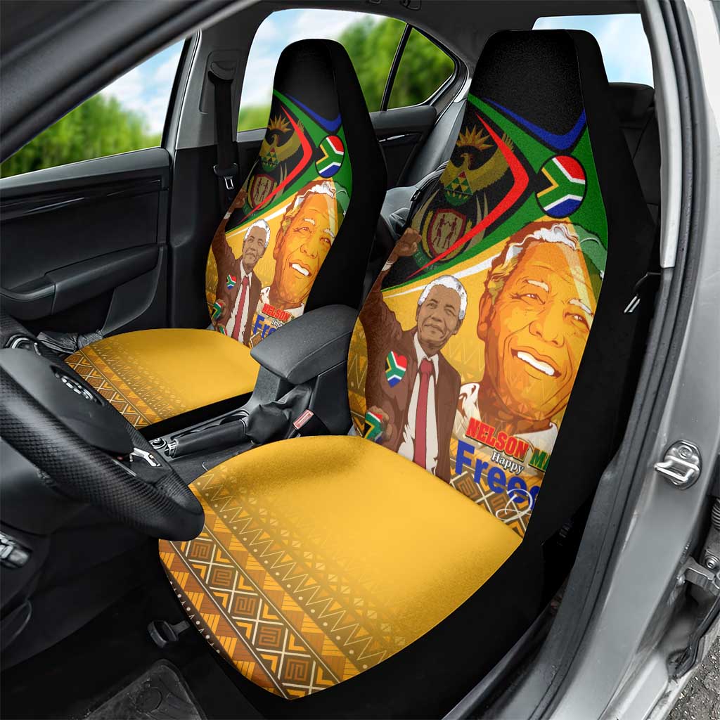 Nelson Mandela Happy Freedom Day Car Seat Cover South Africa Heritage Victory Art