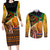 Nelson Mandela Happy Freedom Day Couples Matching Long Sleeve Bodycon Dress and Long Sleeve Button Shirt South Africa Heritage Victory Art