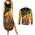 Nelson Mandela Happy Freedom Day Couples Matching Summer Maxi Dress and Long Sleeve Button Shirt South Africa Heritage Victory Art