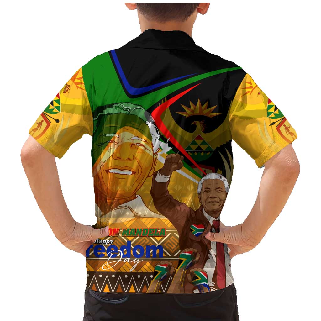 Nelson Mandela Happy Freedom Day Family Matching Mermaid Dress and Hawaiian Shirt South Africa Heritage Victory Art