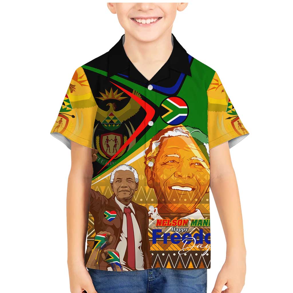 Nelson Mandela Happy Freedom Day Family Matching Mermaid Dress and Hawaiian Shirt South Africa Heritage Victory Art