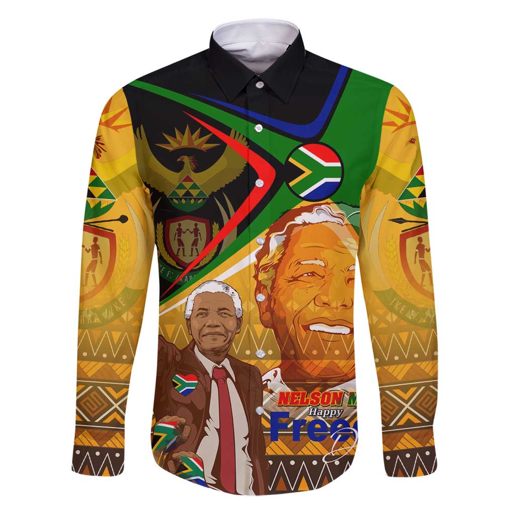 Nelson Mandela Happy Freedom Day Family Matching Puletasi and Hawaiian Shirt South Africa Heritage Victory Art