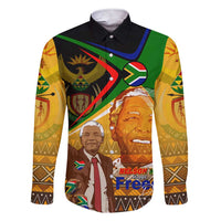 Nelson Mandela Happy Freedom Day Family Matching Short Sleeve Bodycon Dress and Hawaiian Shirt South Africa Heritage Victory Art