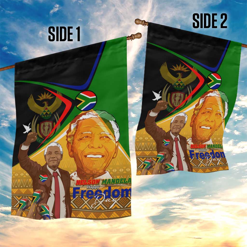 Nelson Mandela Happy Freedom Day Garden Flag South Africa Heritage Victory Art