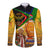 Nelson Mandela Happy Freedom Day Long Sleeve Button Shirt South Africa Heritage Victory Art
