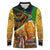 Nelson Mandela Happy Freedom Day Long Sleeve Polo Shirt South Africa Heritage Victory Art