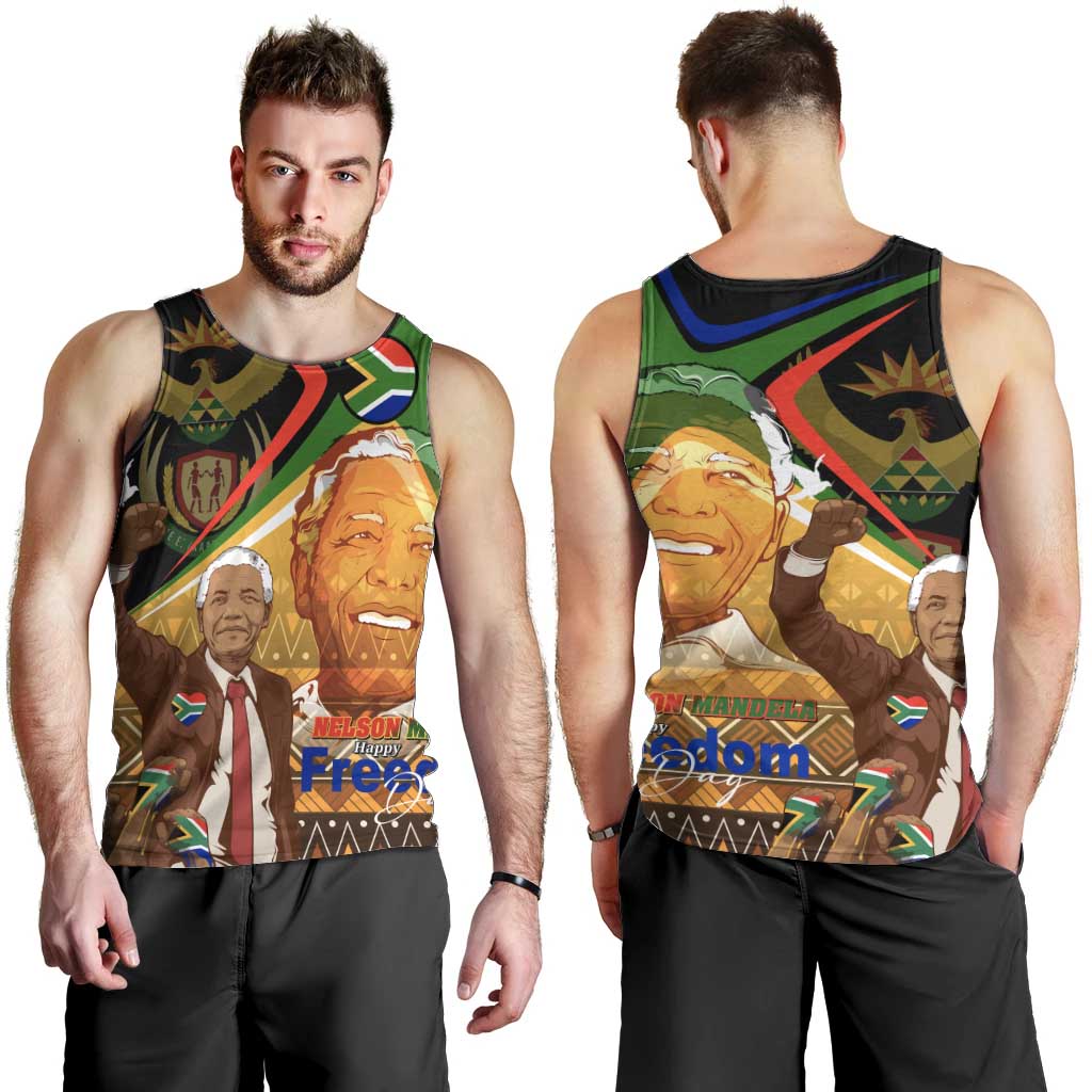 Nelson Mandela Happy Freedom Day Men Tank Top South Africa Heritage Victory Art