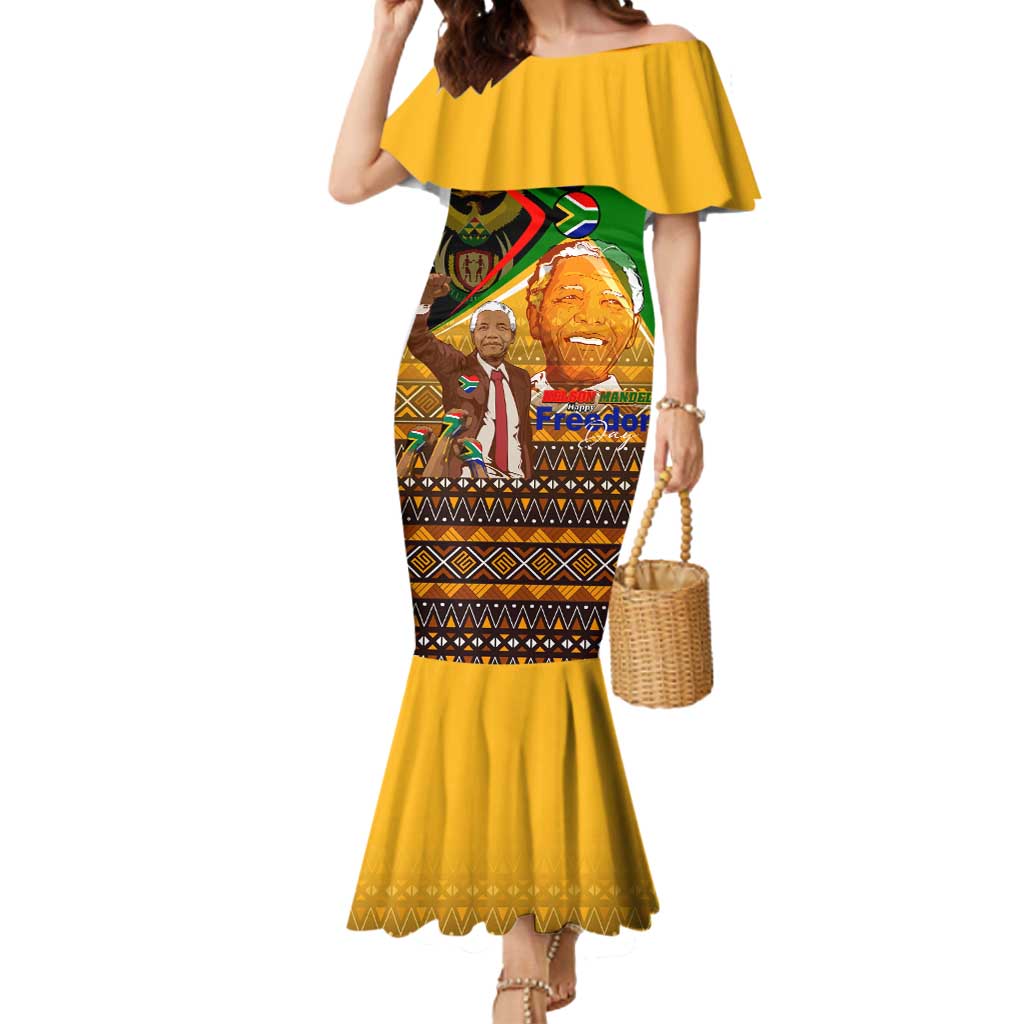 Nelson Mandela Happy Freedom Day Mermaid Dress South Africa Heritage Victory Art
