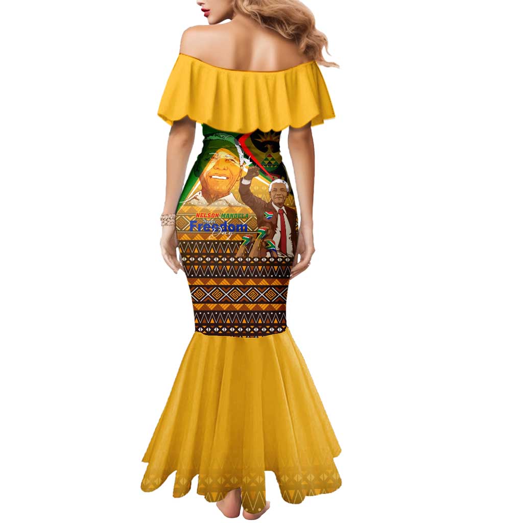 Nelson Mandela Happy Freedom Day Mermaid Dress South Africa Heritage Victory Art