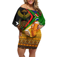Nelson Mandela Happy Freedom Day Off Shoulder Short Dress South Africa Heritage Victory Art