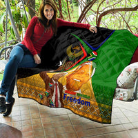 Nelson Mandela Happy Freedom Day Quilt South Africa Heritage Victory Art