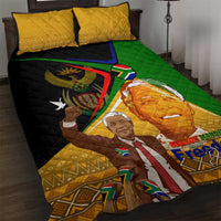 Nelson Mandela Happy Freedom Day Quilt Bed Set South Africa Heritage Victory Art