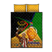 Nelson Mandela Happy Freedom Day Quilt Bed Set South Africa Heritage Victory Art