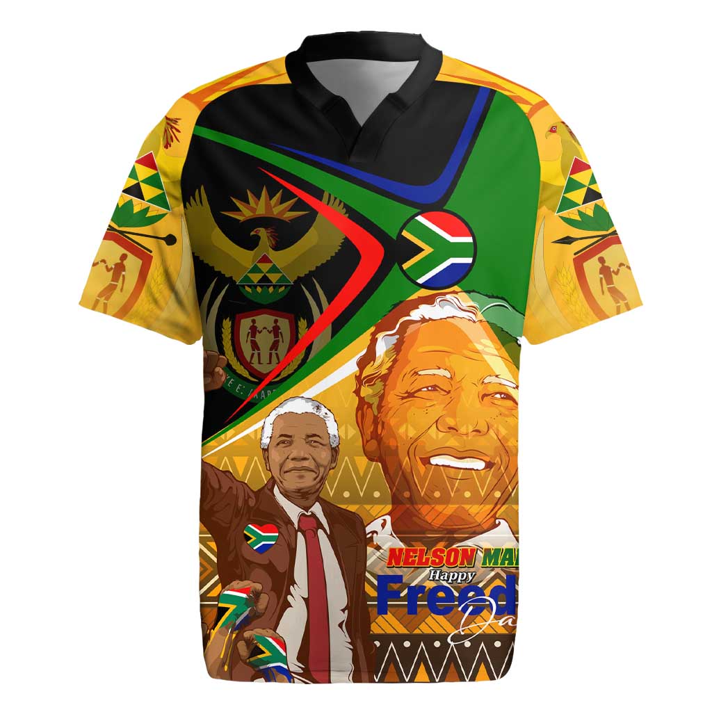 Nelson Mandela Happy Freedom Day Rugby Jersey South Africa Heritage Victory Art