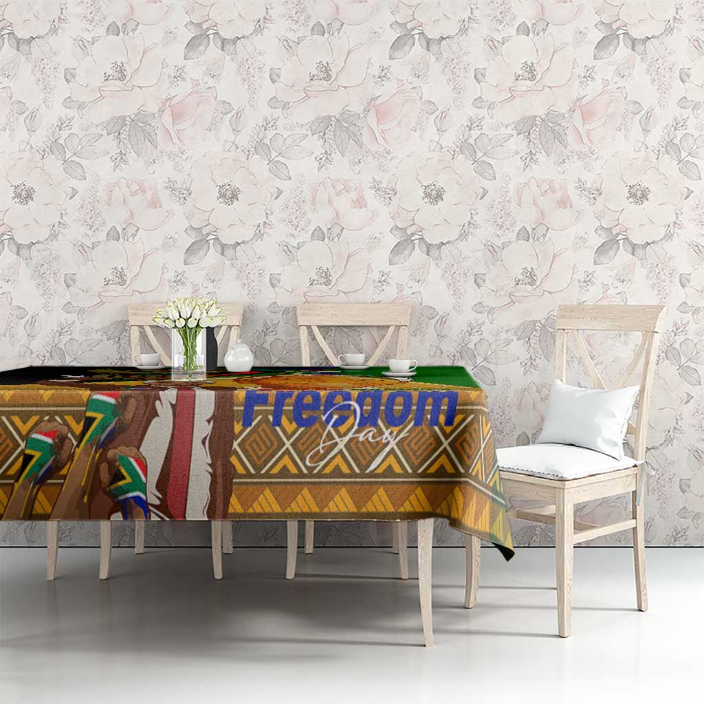 Nelson Mandela Happy Freedom Day Tablecloth South Africa Heritage Victory Art