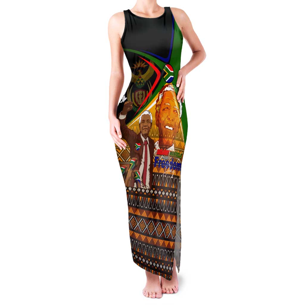 Nelson Mandela Happy Freedom Day Tank Maxi Dress South Africa Heritage Victory Art