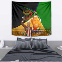 Nelson Mandela Happy Freedom Day Tapestry South Africa Heritage Victory Art
