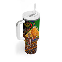 Nelson Mandela Happy Freedom Day Tumbler With Handle South Africa Heritage Victory Art