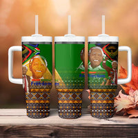 Nelson Mandela Happy Freedom Day Tumbler With Handle South Africa Heritage Victory Art