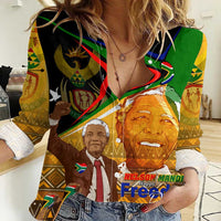 Nelson Mandela Happy Freedom Day Women Casual Shirt South Africa Heritage Victory Art