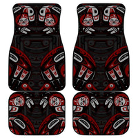 Haida Canada Day Car Mats Totem Inspired Maple Leaf Indigenous Art