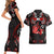 Haida Canada Day Couples Matching Short Sleeve Bodycon Dress and Hawaiian Shirt Totem Inspired Maple Leaf Indigenous Art