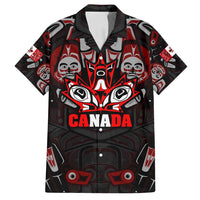 Haida Canada Day Family Matching Puletasi and Hawaiian Shirt Totem Inspired Maple Leaf Indigenous Art